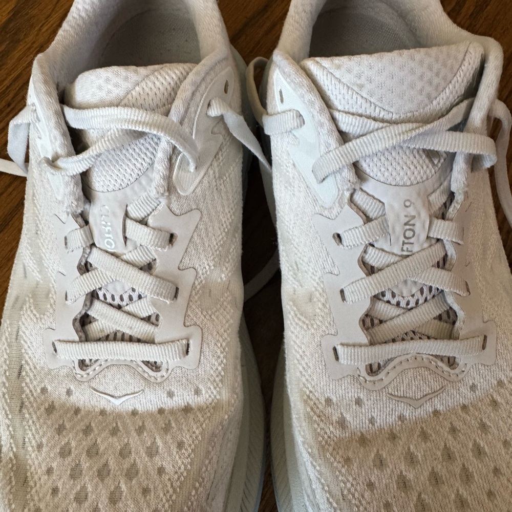 Hoka All-White Athletic Shoes